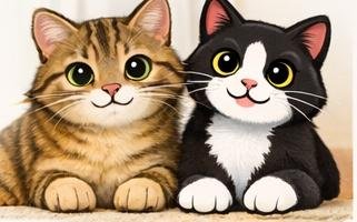Naya et Câlin, les chats de MonChatJoue