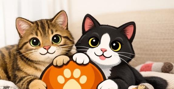 Naya et Câlin avec des jouets pour chats