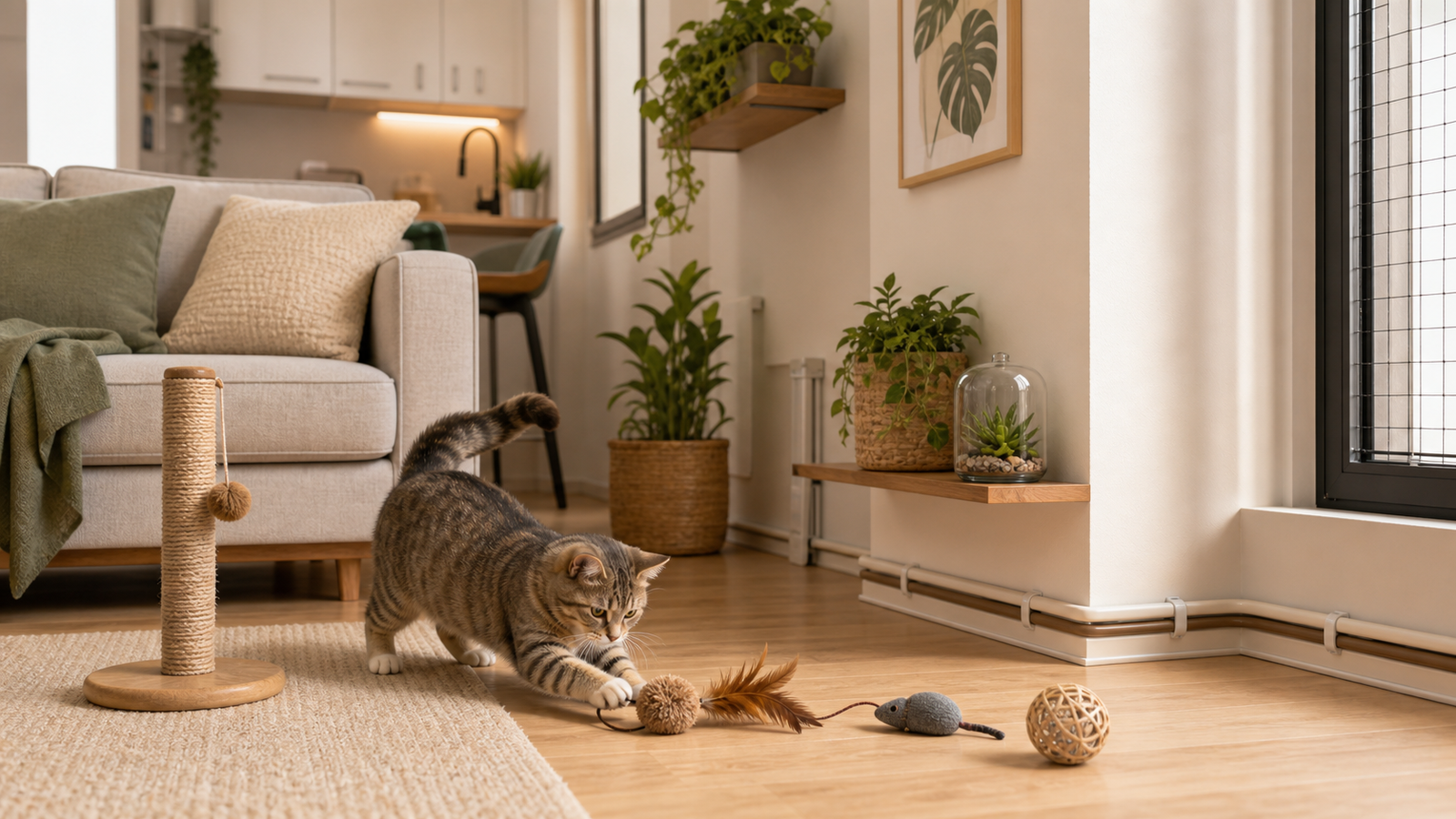 sécuriser appartement chat joueur - illustration MonChatJoue