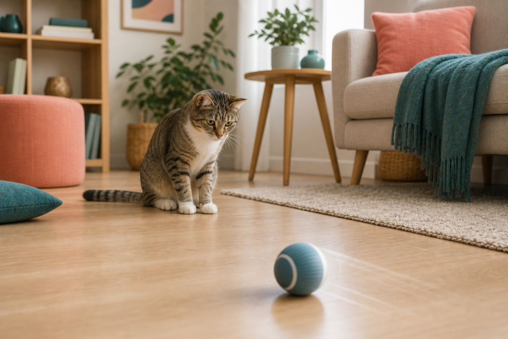 faire bouger un chat sans le fatiguer - illustration MonChatJoue