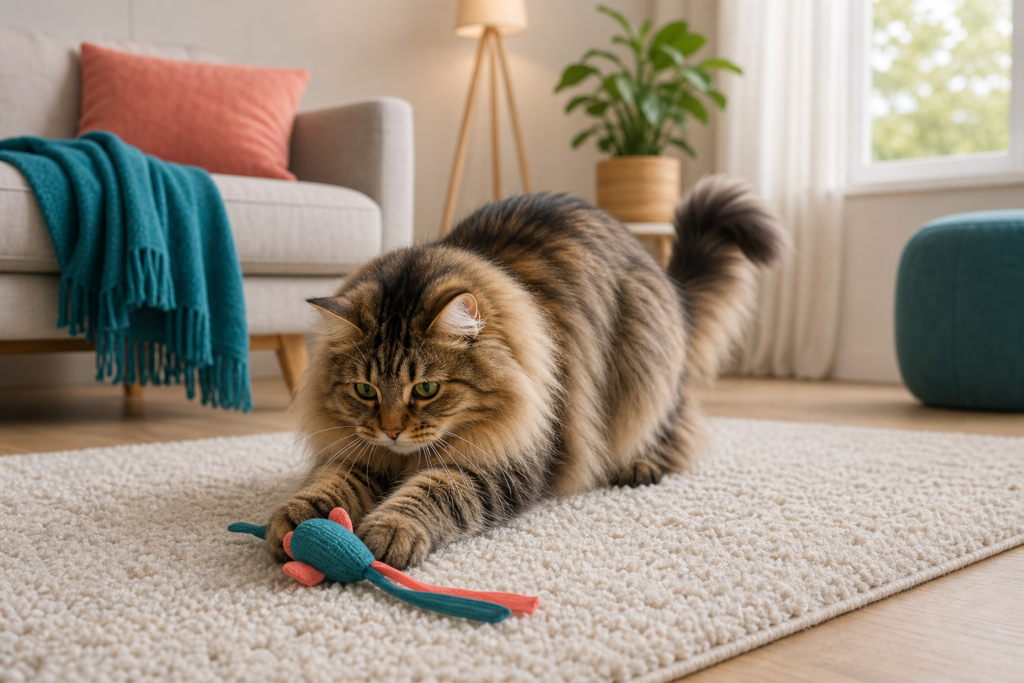 jouets chat après stérilisation - illustration MonChatJoue