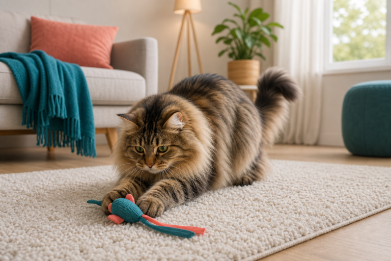 jouets chat après stérilisation - illustration MonChatJoue