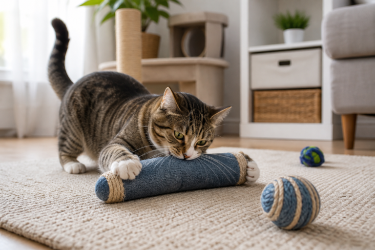 jouets pour chat destructeur - illustration MonChatJoue