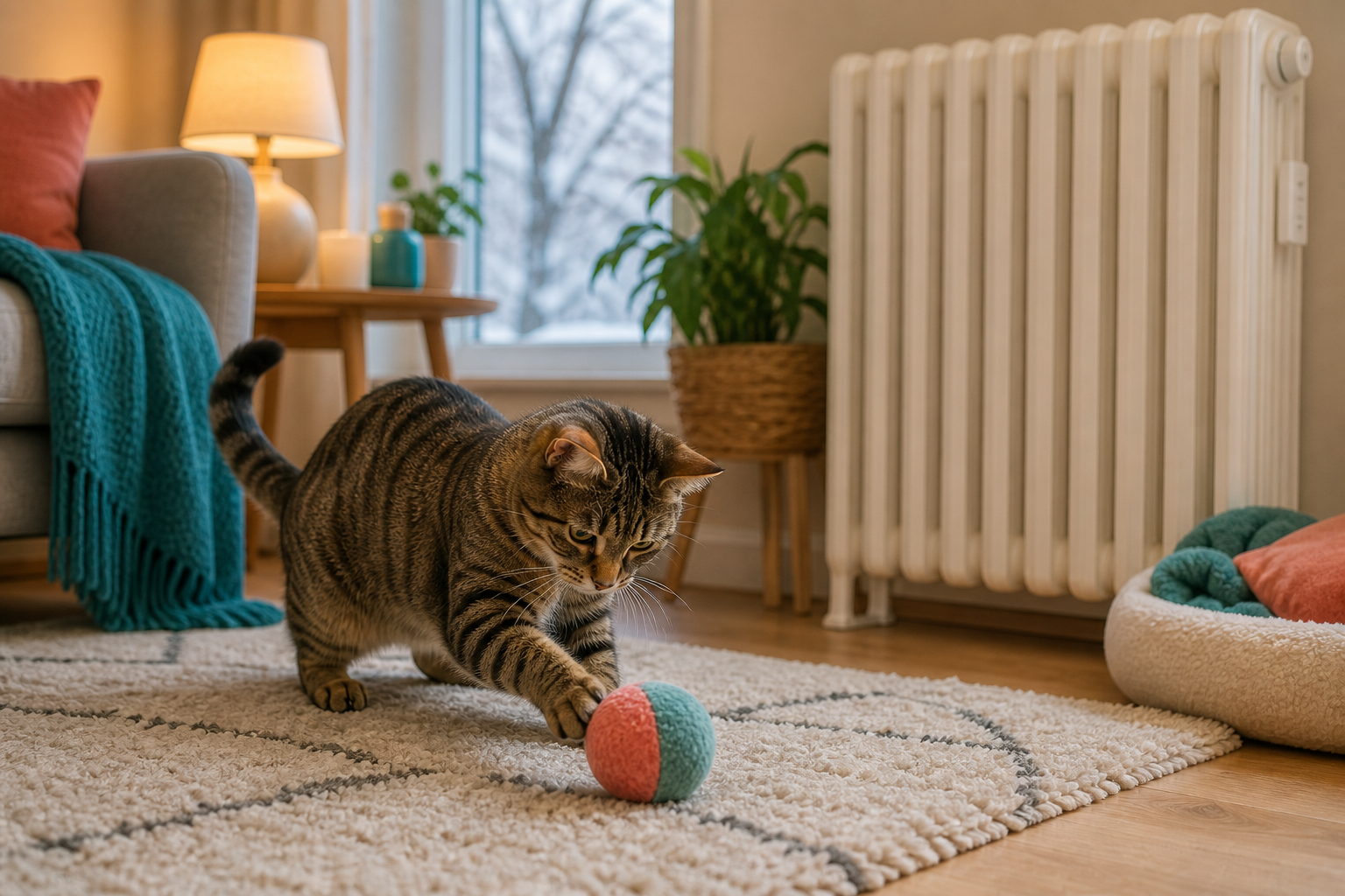 jouets chat poils longs - illustration MonChatJoue