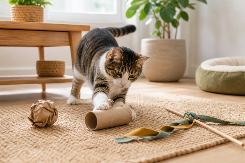 jouets DIY chat - illustration MonChatJoue