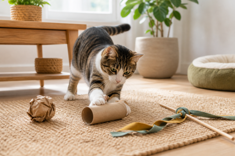 jouets DIY chat - illustration MonChatJoue