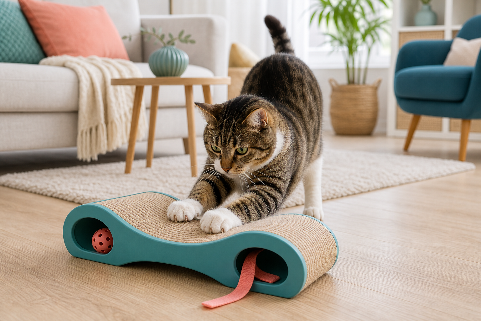 jouets griffoir chat - illustration MonChatJoue