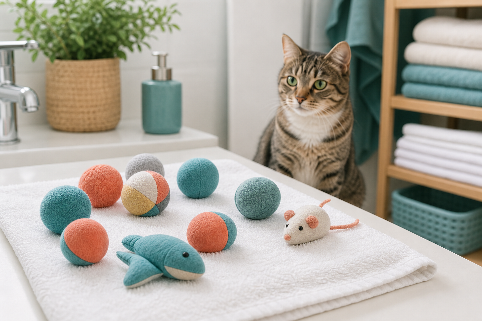 jouets lavables chat - illustration MonChatJoue