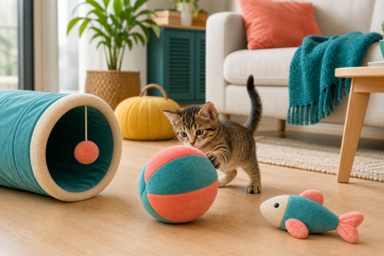 jouets muraux chat - illustration MonChatJoue