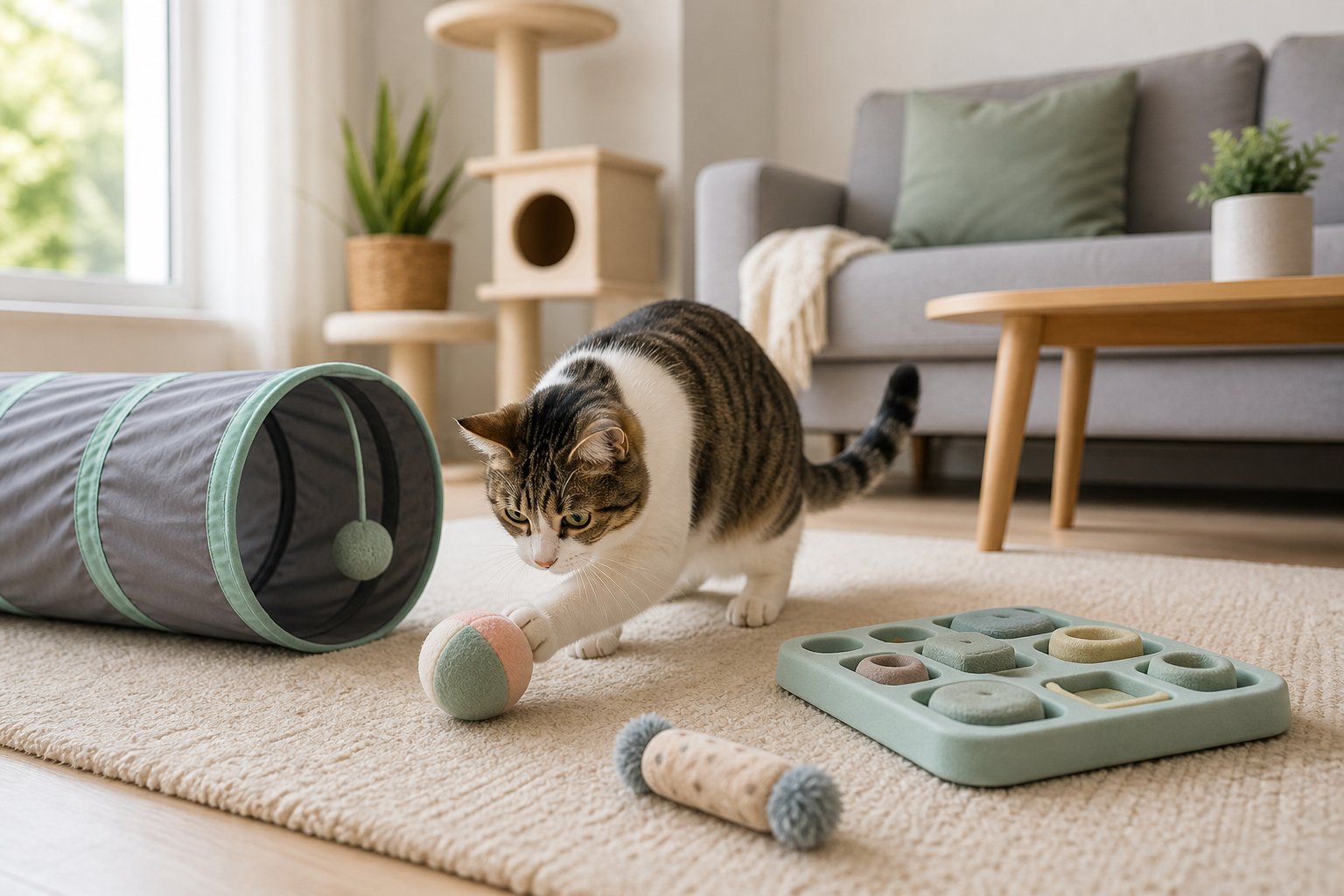 jouets silencieux pour chat - illustration MonChatJoue