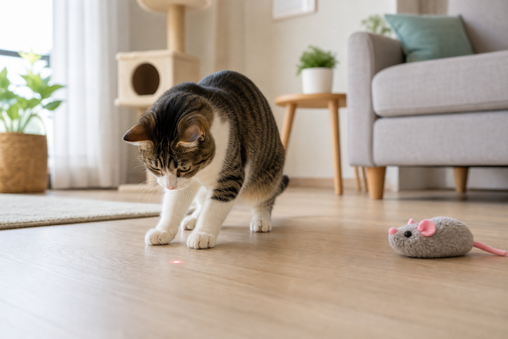 laser pour chat - illustration MonChatJoue