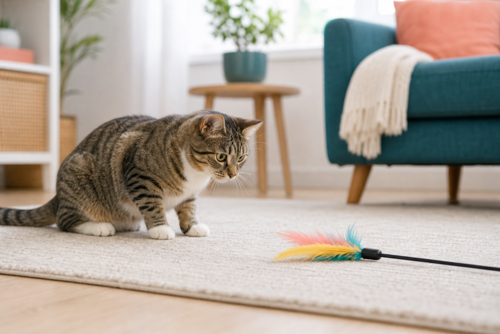 plume pour chat - illustration MonChatJoue
