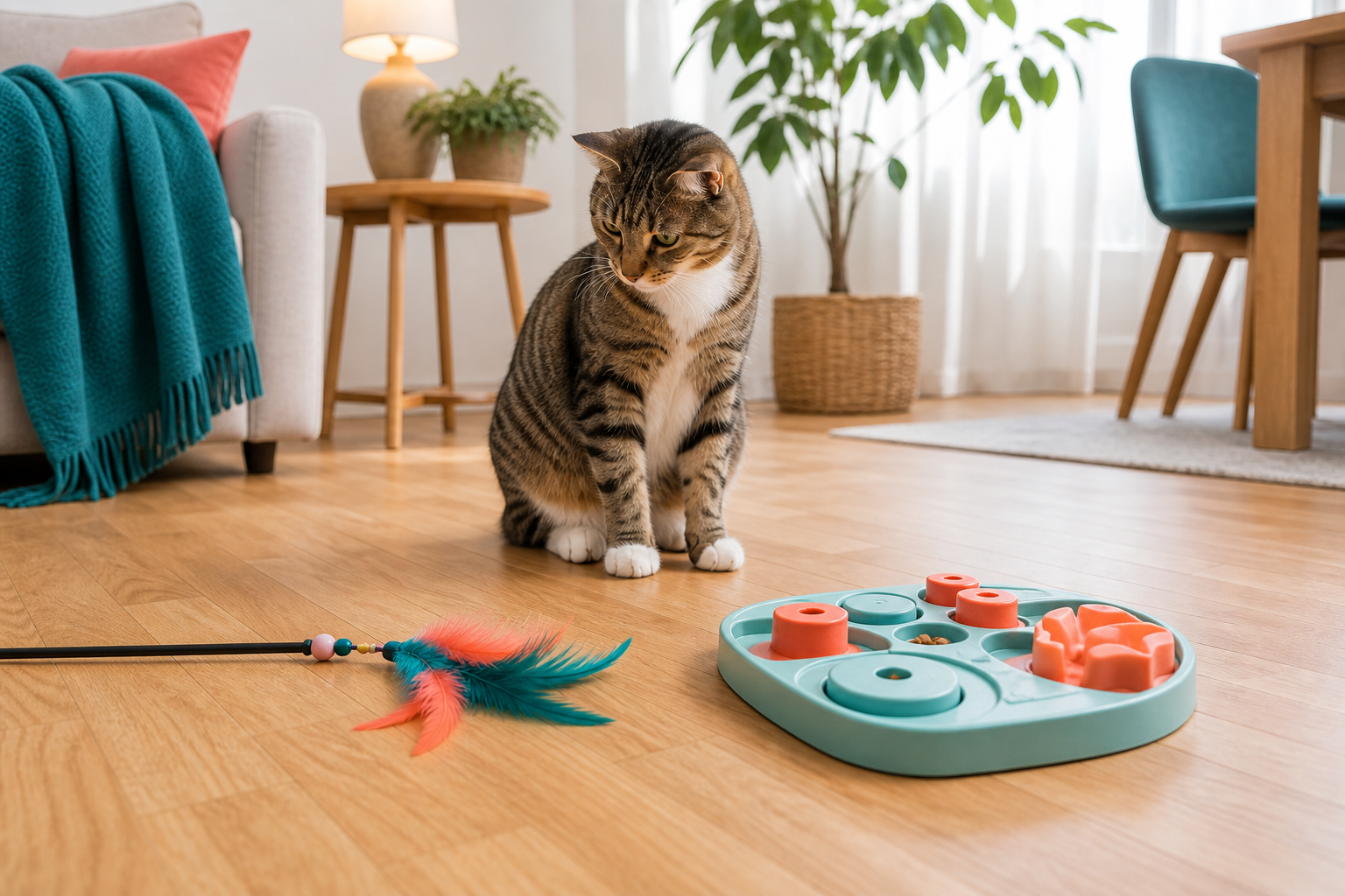 premiers jouets chaton - illustration MonChatJoue