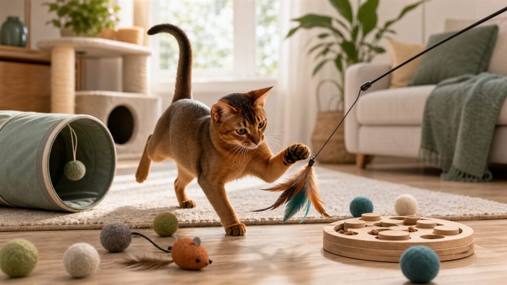 abyssin présentation caractère entretien jeux - illustration MonChatJoue