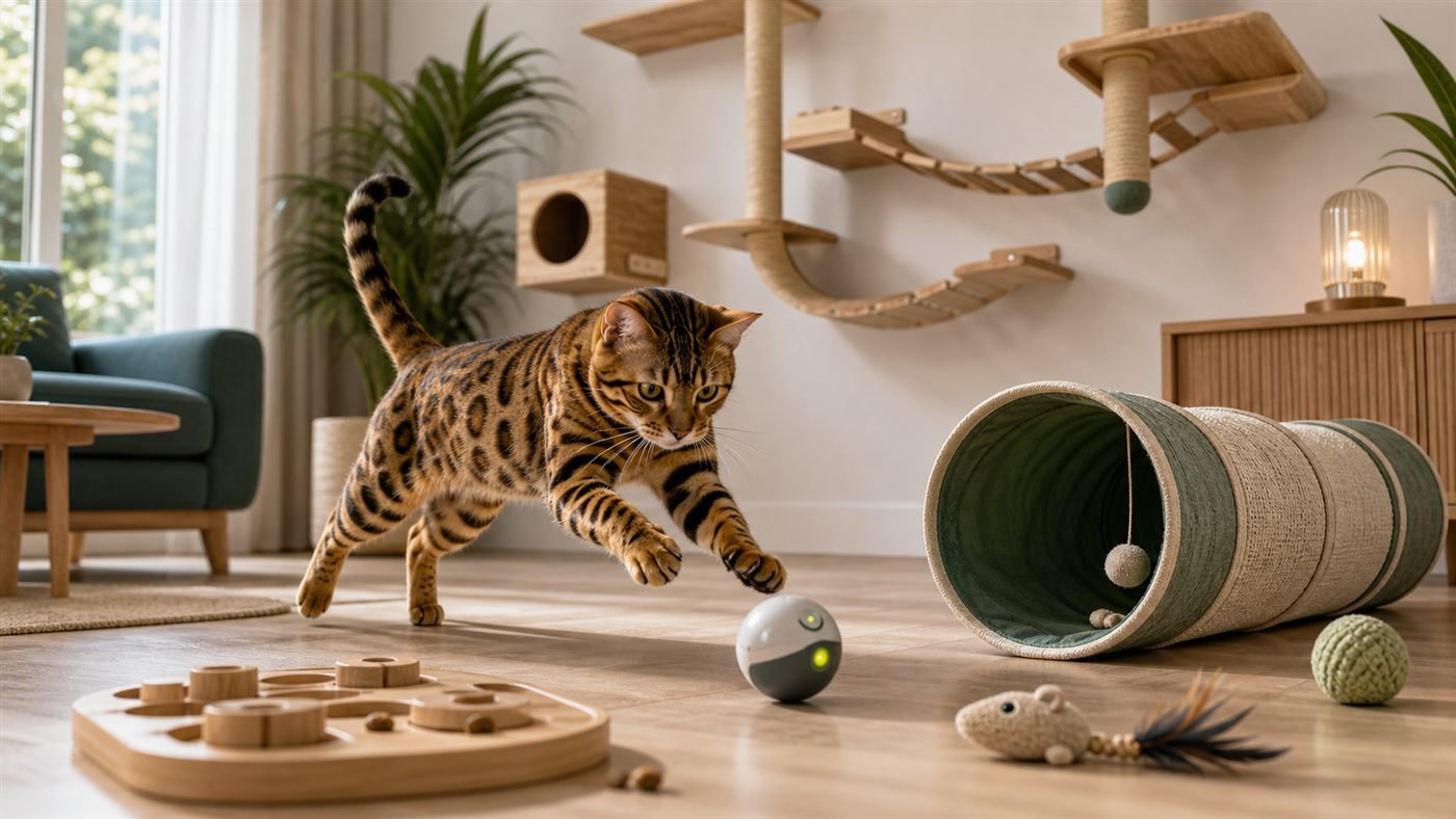 bengal présentation caractère entretien jeux - illustration MonChatJoue