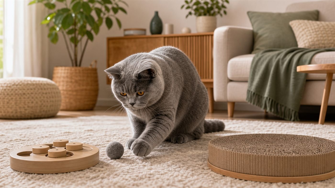 british shorthair présentation caractère entretien jeux - illustration MonChatJoue