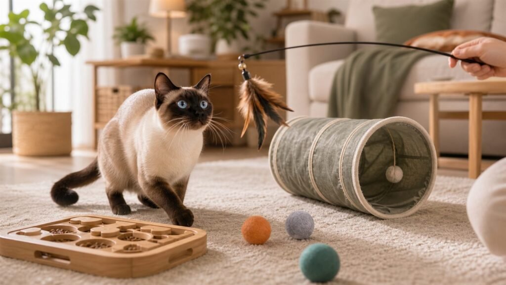 siamois présentation caractère entretien jeux - illustration MonChatJoue