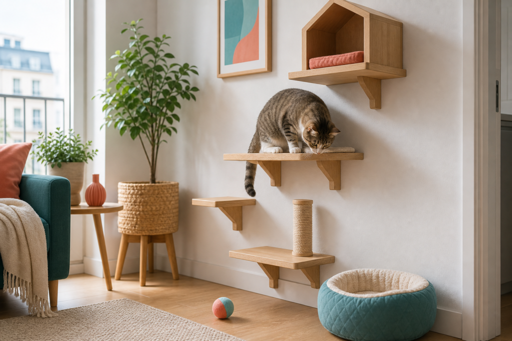 puzzles alimentaires plusieurs chats - illustration MonChatJoue