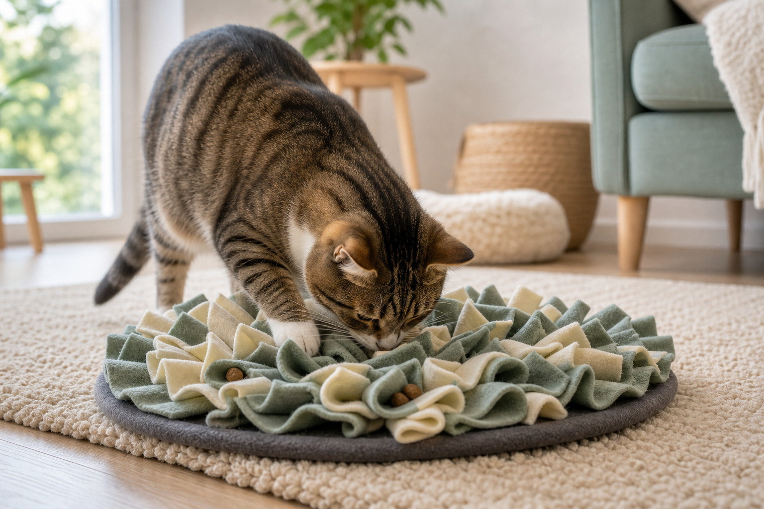 tapis de fouille chat - illustration MonChatJoue
